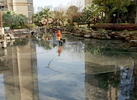 沂源景观池淤泥清理